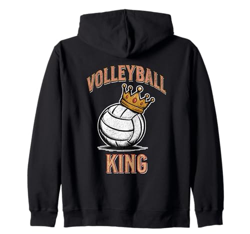 Volleyball King Volleyball mit Krone Jungen Herren Volleyball Kapuzenjacke von Volleyball Gifts For Boys Volleyball Player