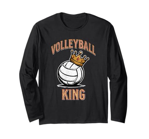 Volleyball King Volleyball mit Krone Jungen Herren Volleyball Langarmshirt von Volleyball Gifts For Boys Volleyball Player