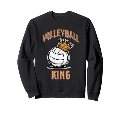 Volleyball King Volleyball mit Krone Jungen Herren Volleyball Sweatshirt Volleyball King Volleyball mit Krone Jungen Herren Volleyball Sweatshirt von Volleyball Gifts For Boys Volleyball Player