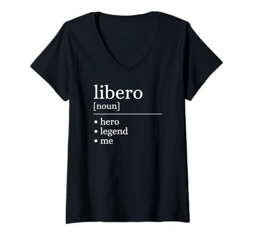 Damen Lustiger Volleyball Libero Definition Hero Legend Player T-Shirt mit V-Ausschnitt Damen Lustiger Volleyball Libero Definition Hero Legend Player T-Shirt mit V-Ausschnitt von Volleyball Libero Hero Legend Sports Apparel