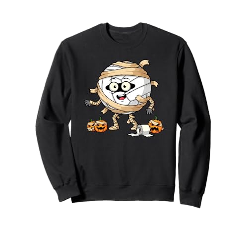Lustiger Volleyball, Mama, Kürbis, Halloween, Kinder, Herren und Damen Sweatshirt von Volleyball Lovers Cute Halloween Outfits Boy Girl