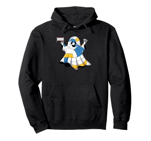 Volleyball Ghost Pumpkin Boo Halloween Kinder Herren Damen Pullover Hoodie von Volleyball Lovers Halloween Ghost Pumpkin Outfits
