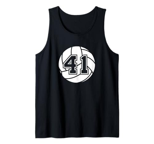 Volleyballspieler #41 Volleyball Mama Papa Trikot Nummer 41 Tank Top Volleyballspieler #41 Volleyball Mama Papa Trikot Nummer 41 Tank Top von Volleyball Player #41 Volleyball Team Parent