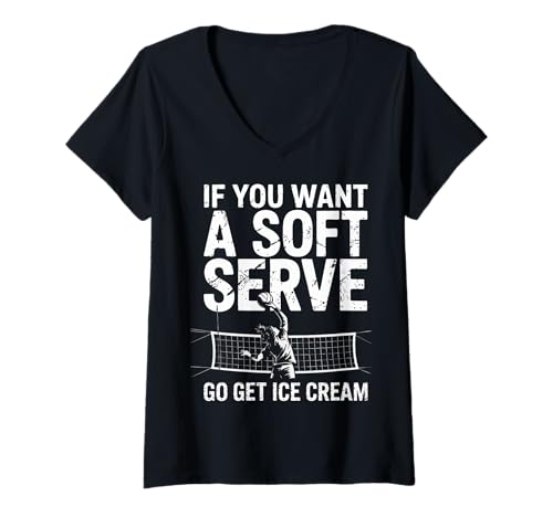 Damen Volleyball, wenn Sie einen weichen Aufschlag wünschen, Holen Sie Sich EIS T-Shirt mit V-Ausschnitt Damen Volleyball, wenn Sie einen weichen Aufschlag wünschen, Holen Sie Sich EIS T-Shirt mit V-Ausschnitt von Volleyball Player Beach Volleyball