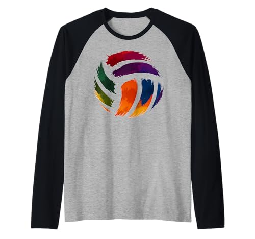 Bunter Volleyballspieler oder Team für Mädchen, Frauen, Kinder Raglan Bunter Volleyballspieler oder Team für Mädchen, Frauen, Kinder Raglan von Volleyball Players