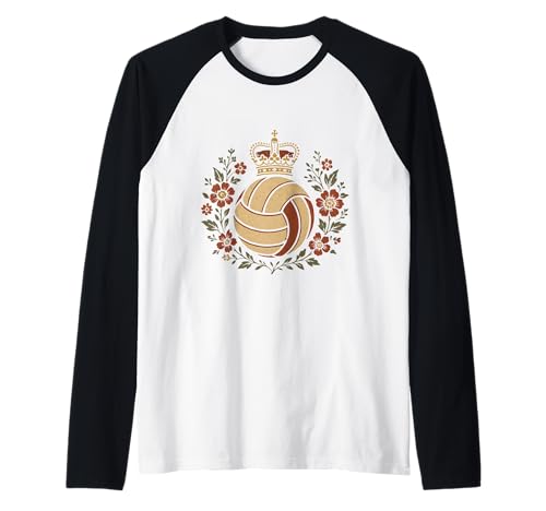 Proud Volleyball Mama Stütze am Spielfeldrand Raglan von Volleyball Queen Gifts