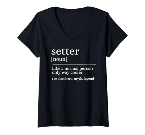 Damen Volleyball-Setter Definition Spielerheld Legende Humor T-Shirt mit V-Ausschnitt Damen Volleyball-Setter Definition Spielerheld Legende Humor T-Shirt mit V-Ausschnitt von Volleyball Setter Player Court Captain Sports