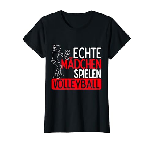 Echte Mädchen Spielen Volleyball Volleyballtrainerin T-Shirt von Volleyball Spielerin Coach Trainerin Geschenk Desi