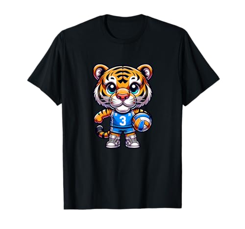 Volleyball Niedlicher Tiger Kinder T-Shirt Volleyball Niedlicher Tiger Kinder T-Shirt von Volleyball Süßer Tiger Kinder Fans