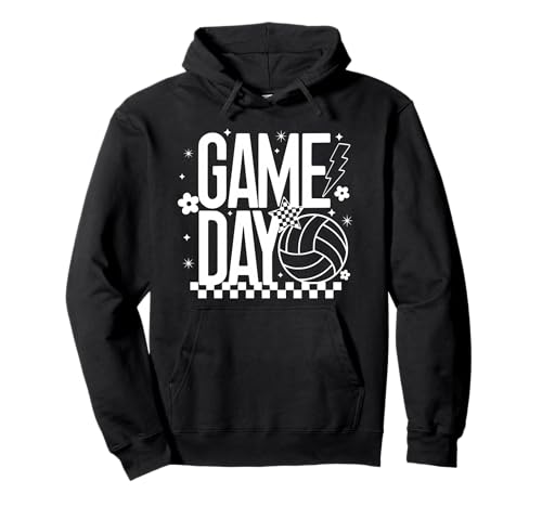 Volleyball Game Day Retro Checker Mädchen Volleyball Team Mama Pullover Hoodie von Volleyball T-Shirt Co.