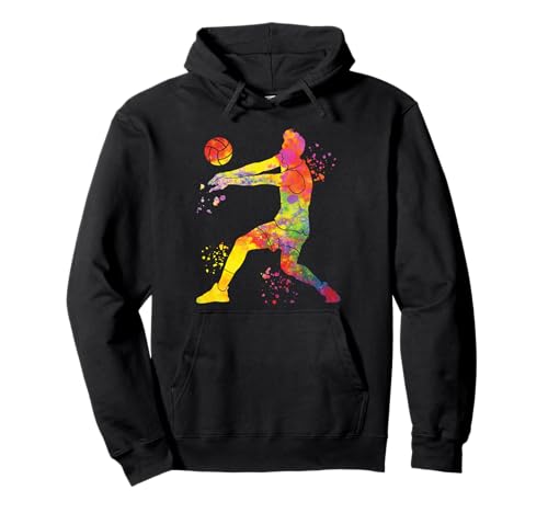 Volleyballspieler Colorsplash Mädchen Kinder Strand Volleyball Pullover Hoodie von Volleyball Team Equipment for Volleyball Coach