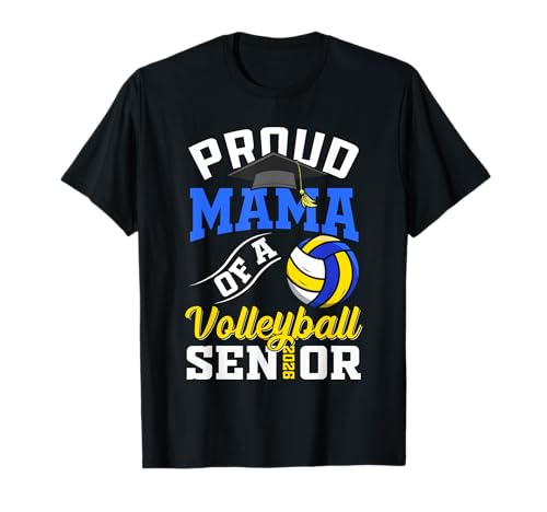 Stolze Mama eines Volleyball-Seniorenklasses von 2026 Absolventen T-Shirt von Volleyball senior 2026 matching family tees