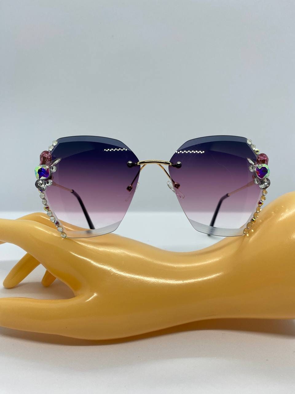Elegant Glasses, Sunglasses, Sparkly Festival Oversized Glasses von VolpiSeraBoutique