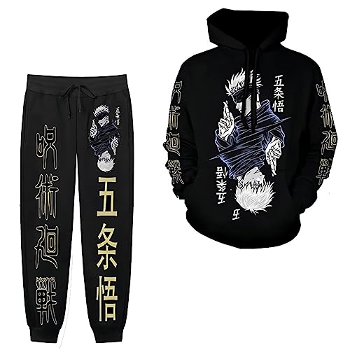 Volrath Anime Hoodies und Sweatpants Unisex Itadori Cosplay Fushiguro Megumi Cosplay Hooded Sweatshirts Trainingsanzüge Anzug, 01-M, Small von Volrath