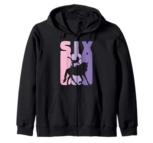 6. Geburtstag Reiterin 6 Jahre Mädchen Dressur Voltigieren Kapuzenjacke von Voltigieren Mädchen Dressurreiten Geburtstag Volti