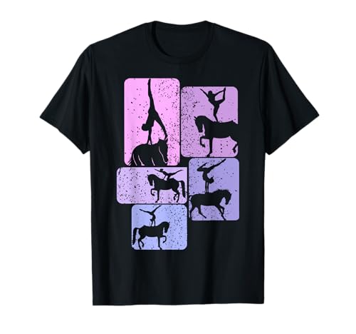 Voltigieren Pferde Reitsport Geschenkideen Mädchen Sport T-Shirt Schwarz S Kleidergröße 36 EU Voltigieren Reiterin Pferd A-Line Rundhals-Ausschnitt Kurzarm von Voltigieren Pferde Reitsport Geschenkideen