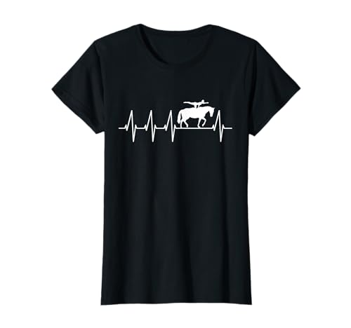 Voltigieren Herzschlag Damen Reitsport Mädchen Volti Trikot T-Shirt von Voltigieren Pferde Reitsport Volti Herzschlag