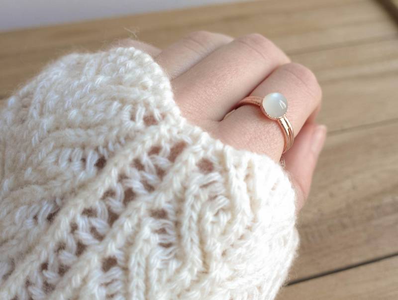 Handgemachte Mondstein Kupfer Ring Natürlicher Edelstein, Festival Schmuck Handgemachte Mondstein Kupfer Ring Natürlicher Edelstein, Festival Schmuck von Volucelle