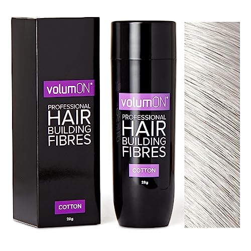 Volumon Haaraufbau-Fasern für dünner werdendes Haar, 28 g, Weiß | Natürliche Baumwolle Haarausfall Concealer für Männer & Frauen | Deckt kahle Stellen ab, verleiht Volumen, kein Schmieren, schweißfest Volumon Haaraufbau-Fasern für dünner werdendes Haar, 28 g, Weiß | Natürliche Baumwolle Haarausfall Concealer für Männer & Frauen | Deckt kahle Stellen ab, verleiht Volumen, kein Schmieren, schweißfest von Volumon
