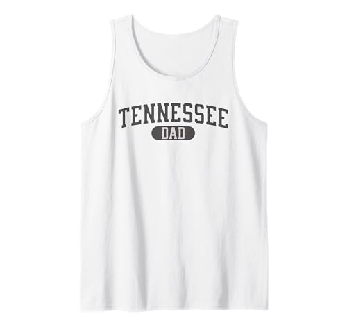Herren Vintage Tennessee Dad Bold Varsity Collegiate Lettering Tank Top von Volunteer State Family Pride Apparel and Gifts
