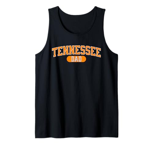 Herren Vintage Tennessee Dad Classic Bold Retro Varsity Lettering Tank Top von Volunteer State Family Pride Apparel and Gifts