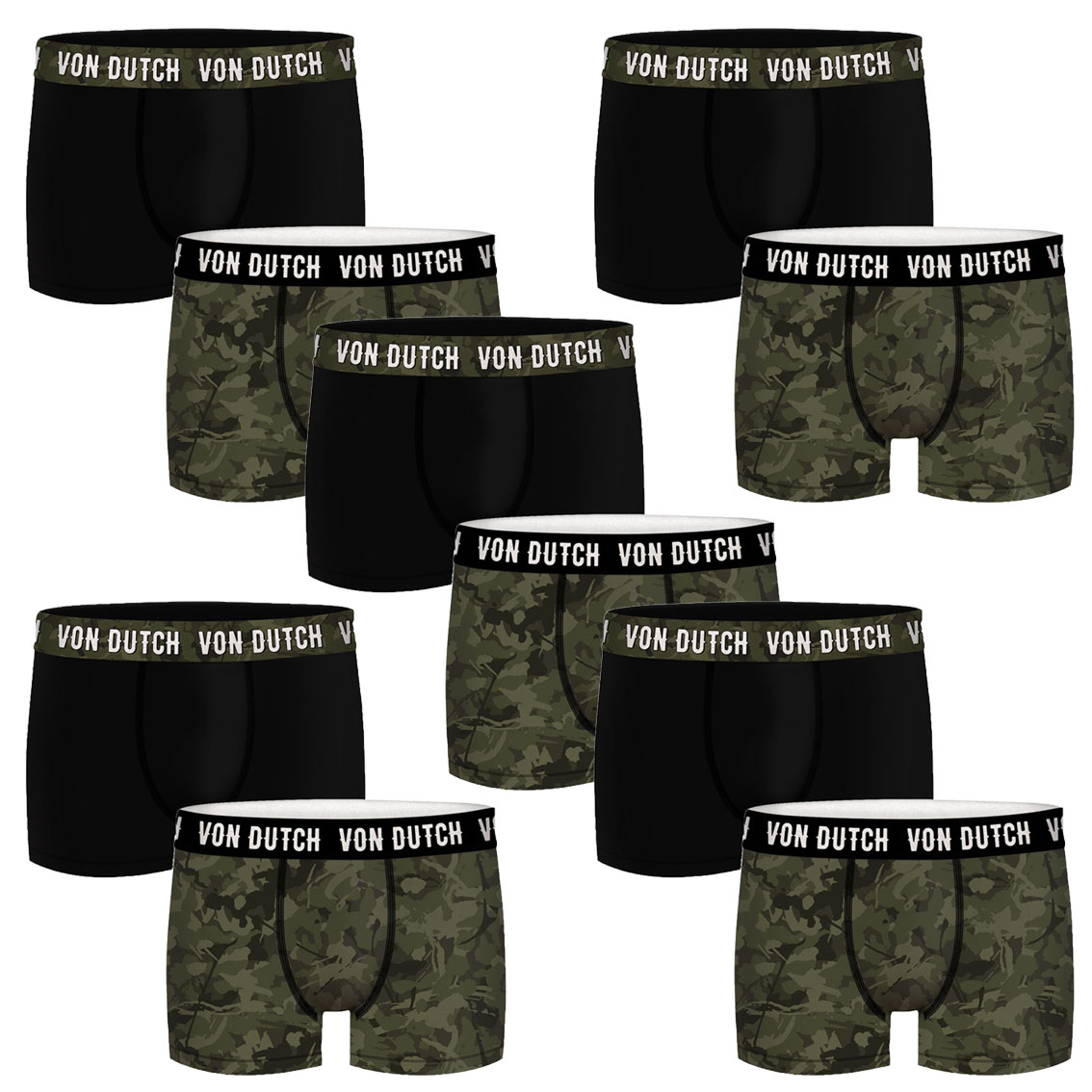 10er Pack Von Dutch Basic Boxer Boxershorts Herren Unterwäsche VD1BCX2CAM von Von Dutch