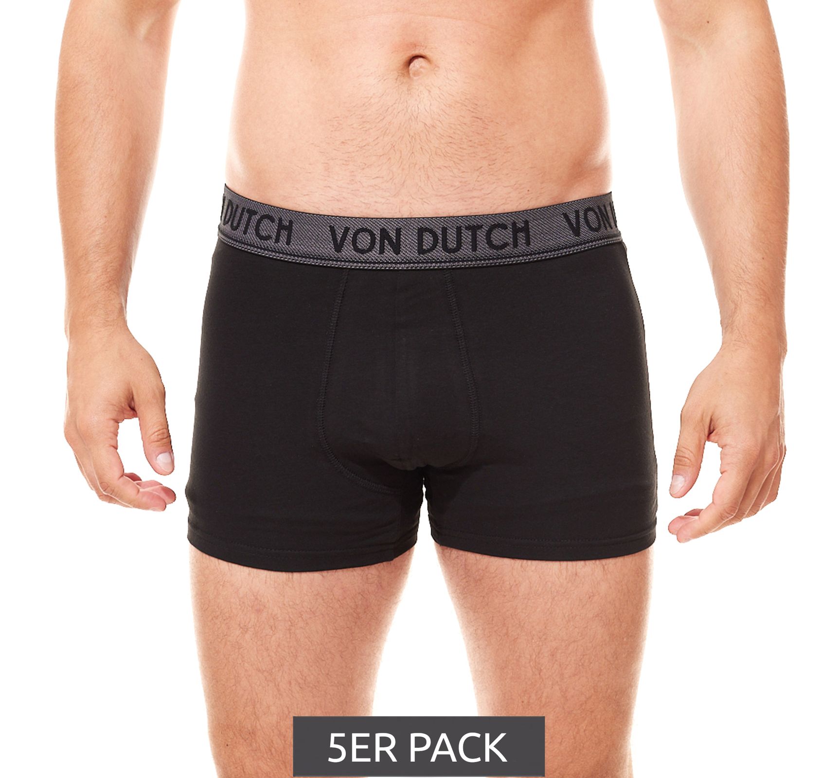 5er Pack Von Dutch Origi Herren Boxershorts Unterhose VD/1/BCX5/ORIGI1 Schwarz von Von Dutch