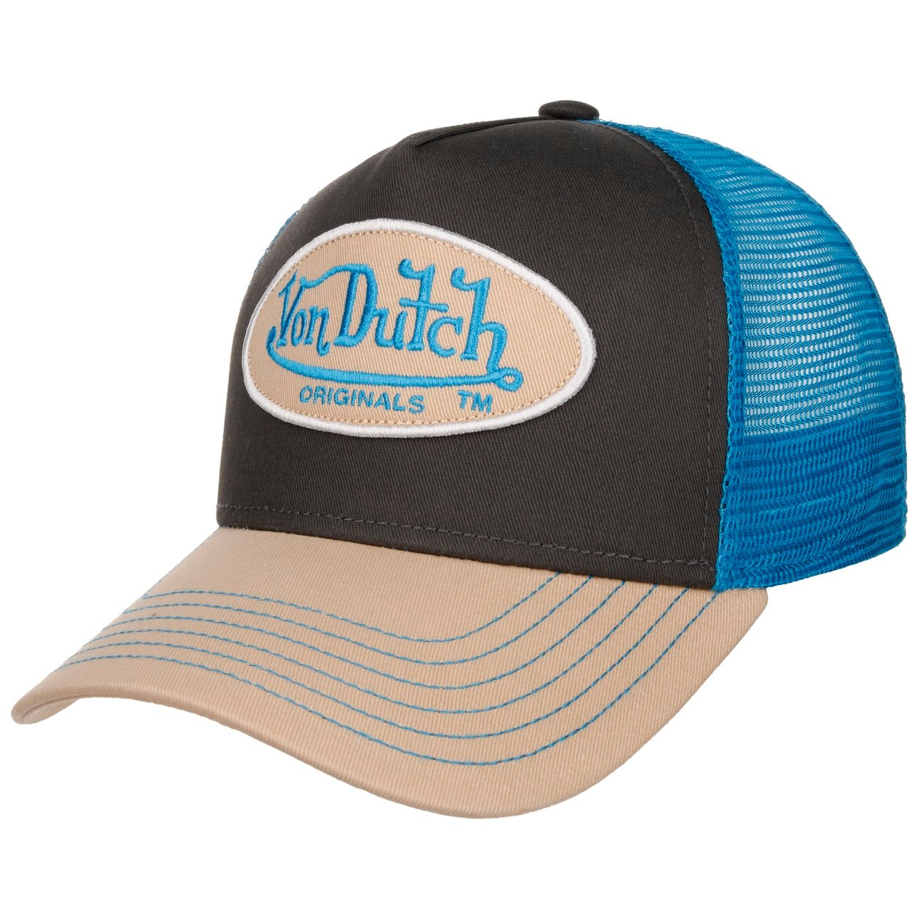 Boston Oval Patch Trucker Cap by Von Dutch von Von Dutch