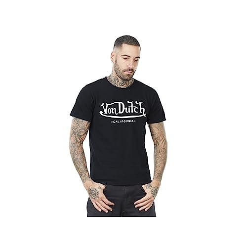 T Shirt Herren 100% Baumwolle, Tshirt Herren, Anti-Reizung, Perfekter Halt, Schwarz-Weiss, M von Von Dutch