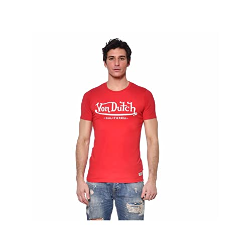 T Shirt Herren Natürlich, Tshirt Herren, Natürlich, Anti-Reizung, Rot-Weiss, 2XL von Von Dutch