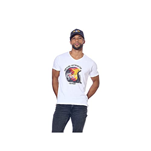 Tshirt Herren 100% Baumwolle, T Shirt Herren, Drucken, Empfindliche Haut, Weiss, M von Von Dutch