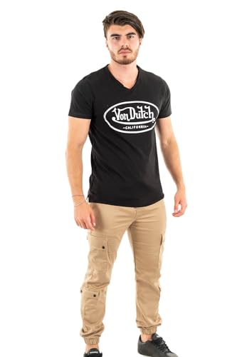 Tshirt Herren 100% Baumwolle, T Shirt Herren, Luftiges Netzgewebe, Hypoallergen, Schwarzgrau, L von Von Dutch