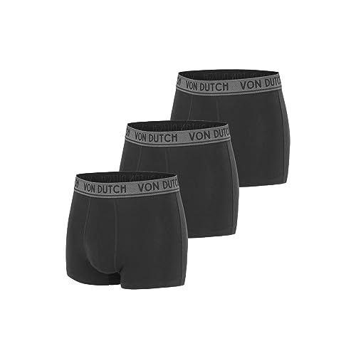 Von Dutch 3er Pack Original Boxer Brief Boxershorts Herren Unterwäsche VD1BCX3ORIGI, Farbe:Black, Bekleidungsgröße:XXL von Von Dutch