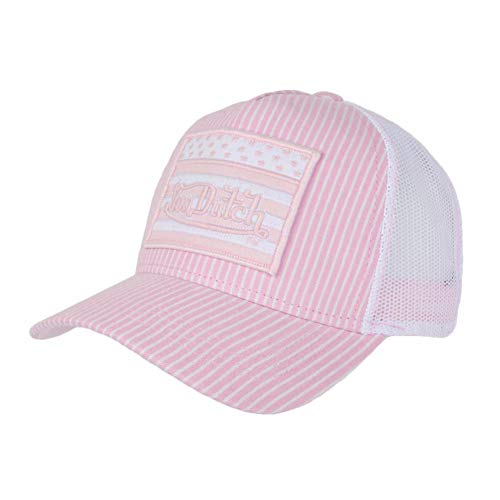 Von Dutch Baseball Cap Rosa Fashion Flagge USA Trucker Baseball Flag – Herren Gr. Einheitsgröße, Rosa von Von Dutch