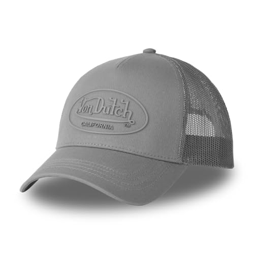 Von Dutch Baseballkappe mit Netz, für Erwachsene, mit Logo, Rubber Print Log, grau, One size von Von Dutch