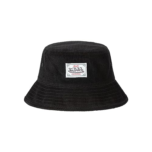 Von Dutch Bob Herren & Damen, Hut 100% Baumwolle, Schwarz , Taille unique-S von Von Dutch