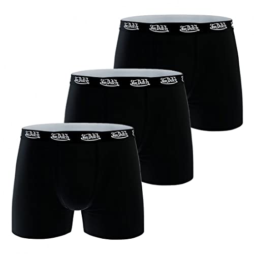 Unterhosen Männer Bequem, Boxershorts Herren, Ultraweich (3er Pack), Schwarz, 2XL von Von Dutch