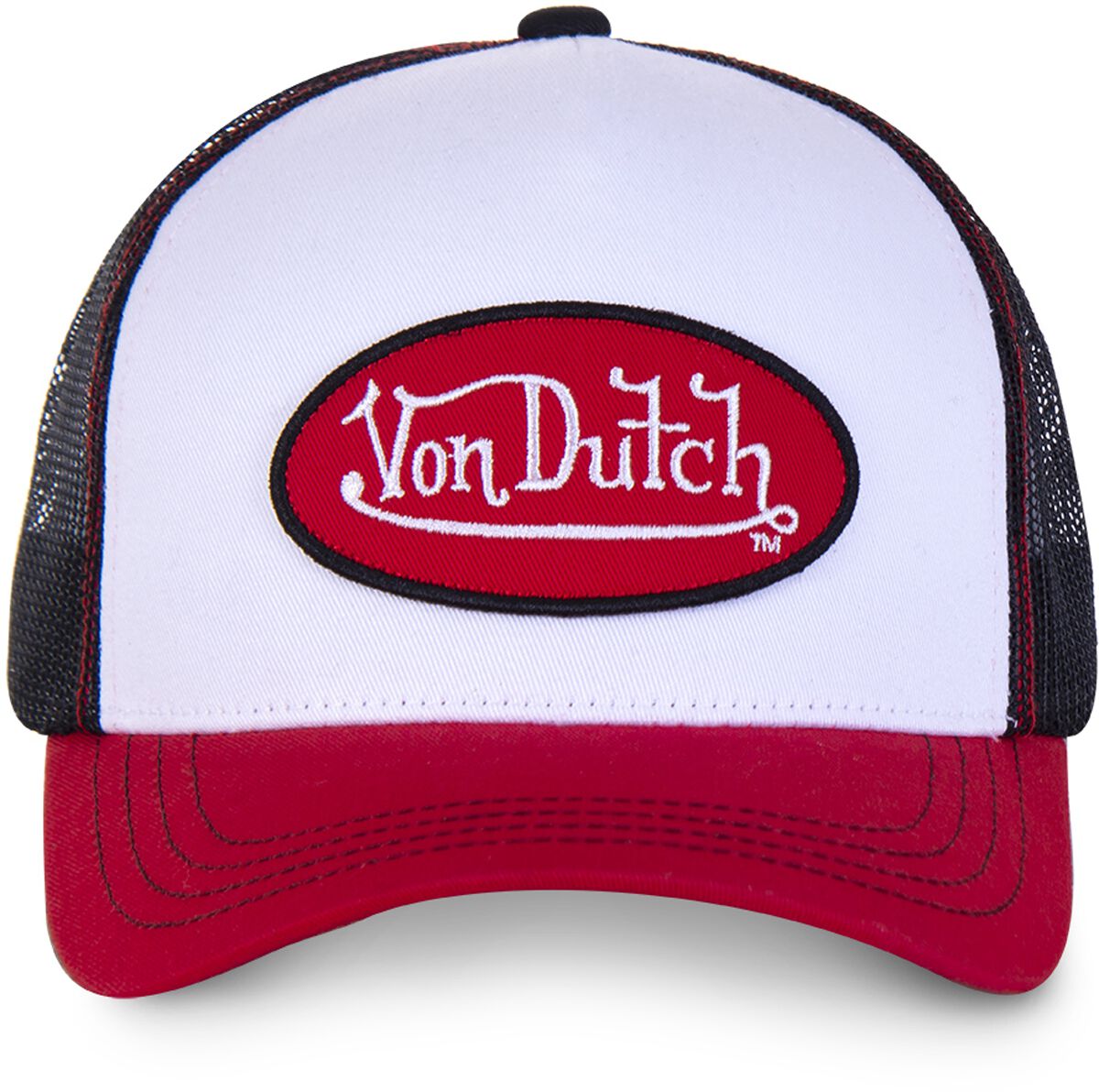 Von Dutch CASQUETTE VON DUTCH, BASEBALL AVEC FILET Cap weiß rot von Von Dutch