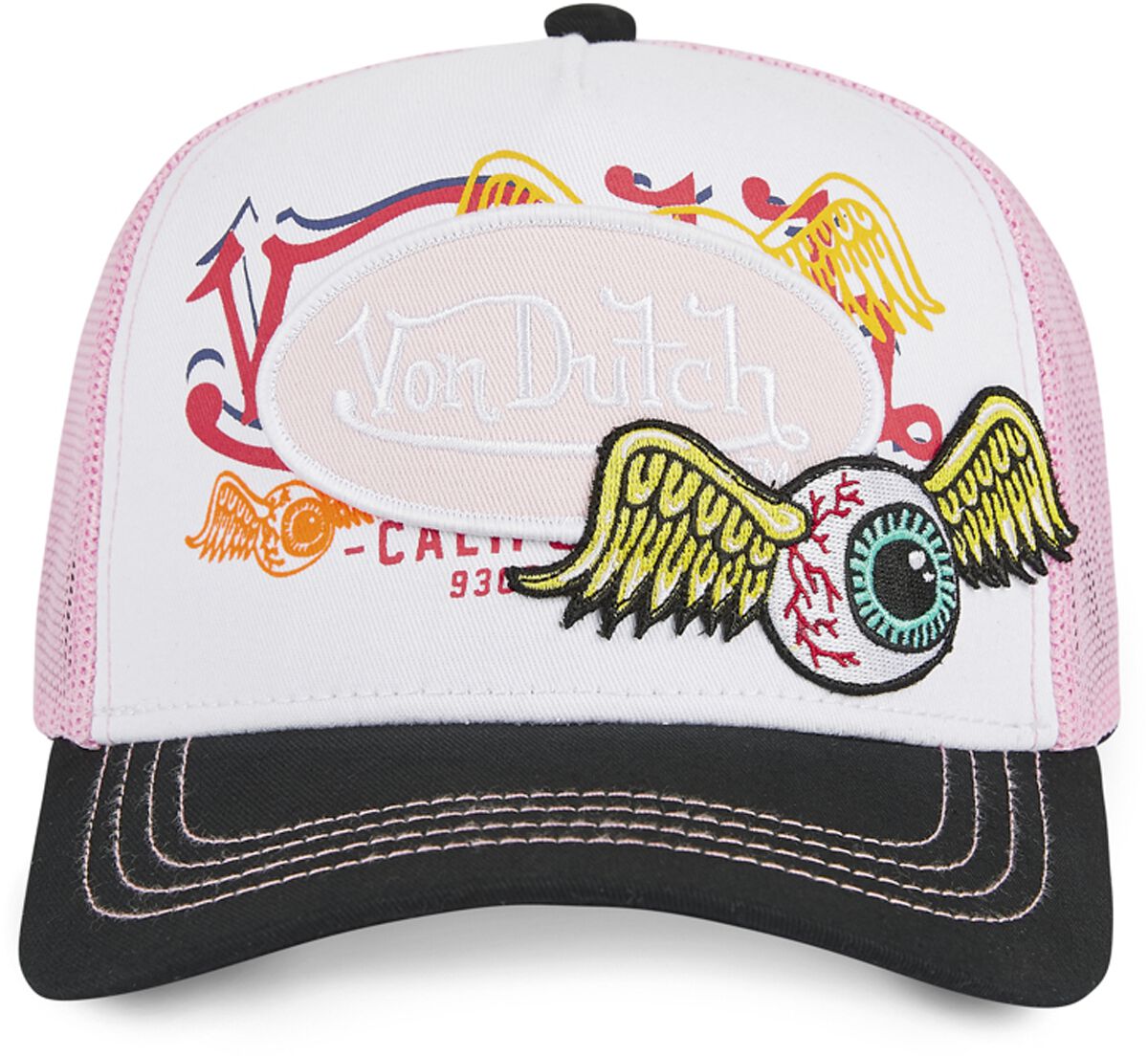 Von Dutch CASQUETTE VON DUTCH TRUCKER Cap weiß rosa von Von Dutch