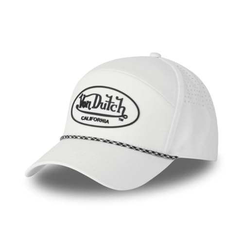 Von Dutch Cap 6 Panel Erwachsene Logo Rubber Print Cord, weiß / schwarz, One size von Von Dutch