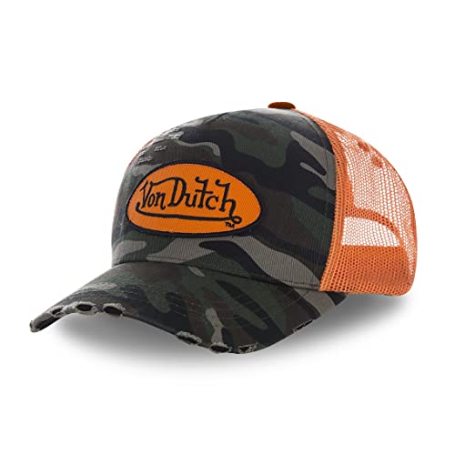 Von Dutch Trucker Cap CAS1 CAMO06/B Camo Camouflage Orange, Size:OneSize von Von Dutch