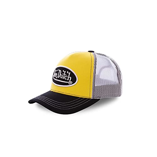 Von Dutch Schirmmütze für Herren, gelb, Mützenschirm schwarz, Trucker-Mütze, Baseballmütze, modisch Gr. Einheitsgröße, Schwarz von Von Dutch