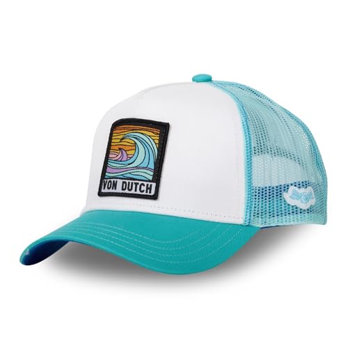 Von Dutch Herren Damen Surf Cap Trucker Cap Verstellbar Snapback, Weiß, One size von Von Dutch