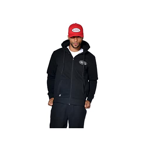 Von Dutch Herren-Sweatshirt mit Reißverschluss und Kapuze Sliman Noir M von Von Dutch