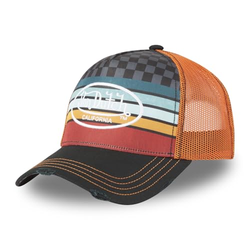 Von Dutch Herren & Damen Verstellbare Kappe SUBLI Trucker Cap, Orange/Schwarz/Rot/Blau, Einheitsgr��e von Von Dutch