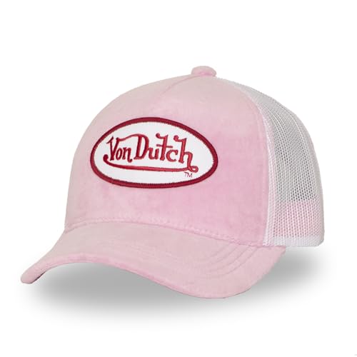 Von Dutch Kylie Damen Trucker-Kappe, verstellbar durch Snapback, Rosa/Weiß/Rot, One size von Von Dutch
