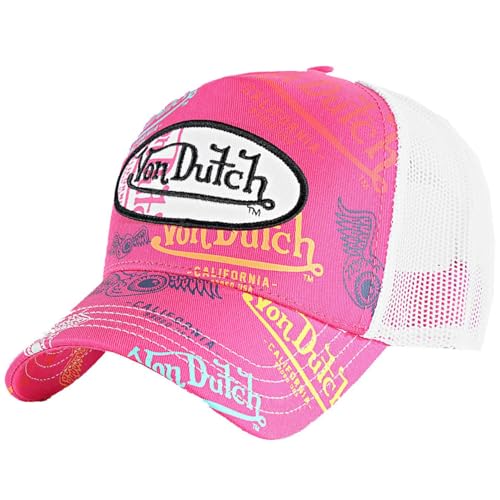 Von Dutch LE FUS Trucker-Kappe in Rosa und Weiß, Unisex, mit gebogenem Visier und Snapback-Verschluss, Original-Hut, für Damen oder Herren Von Dutch LE FUS Trucker-Kappe in Rosa und Weiß, Unisex, mit gebogenem Visier und Snapback-Verschluss, Original-Hut, für Damen oder Herren von Von Dutch