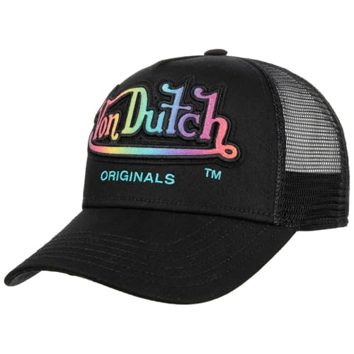 Von Dutch Memphis Trucker Cap Basecap Baseballcap Truckercap Meshcap Damen/Herren/Snapback - Snapback, mit Schirm, Schirm Frühling-Sommer Sommer - One Size schwarz von Von Dutch