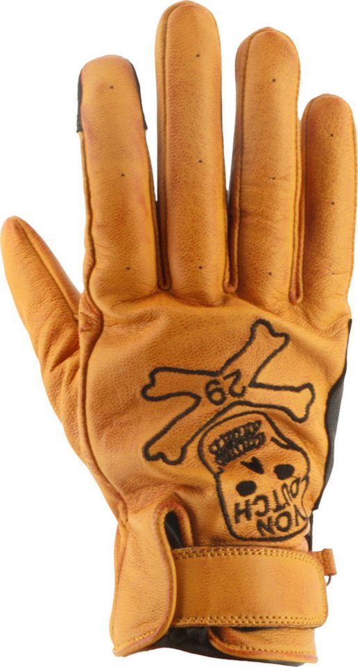 Von Dutch Motorradhandschuhe Von Dutch X Helstons Bones perforierte Motorrad Handschuhe perforiert,kurze Stulpe,Touchscreenbedienung möglich von Von Dutch