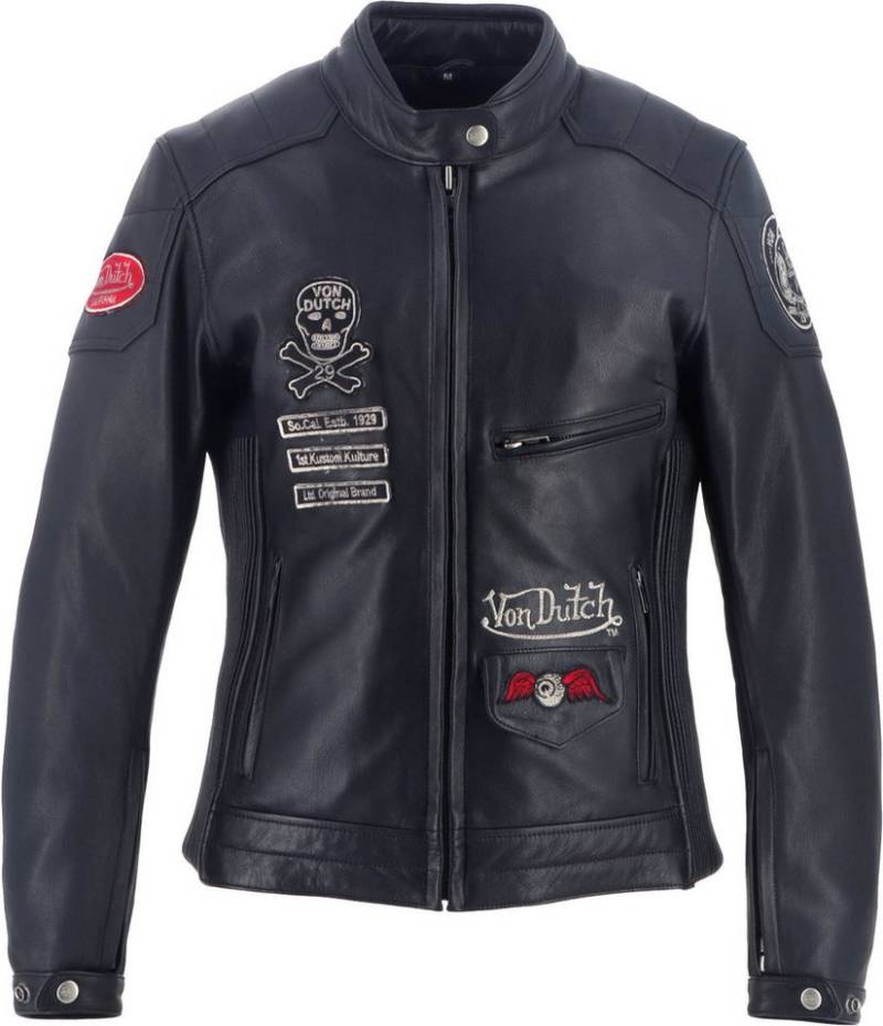 Von Dutch Motorradjacke X Helstons Pretty Damen Motorrad Lederjacke Rückenprotektor enthalten,Ellenbogenprotektoren enthalten,Schulte von Von Dutch